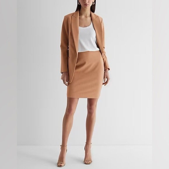 NWOT Express Editor High Waisted Pinstripe Pencil Skirt - Picture 3 of 9